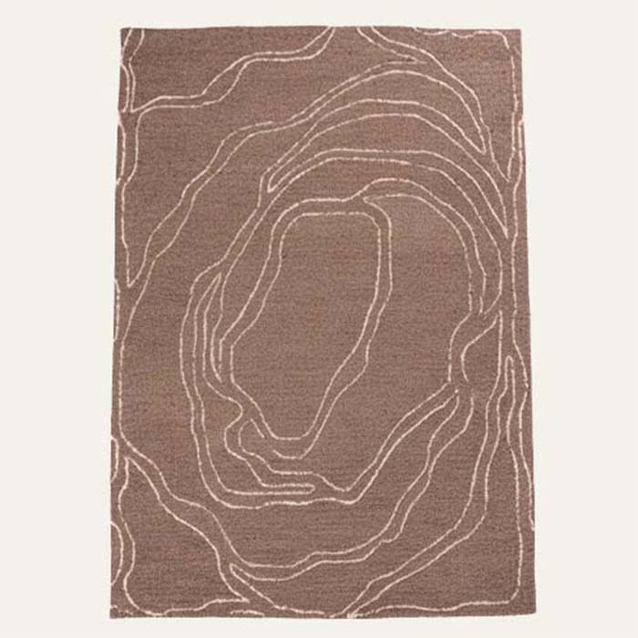 earth tone abstract hand tufted wool rug front