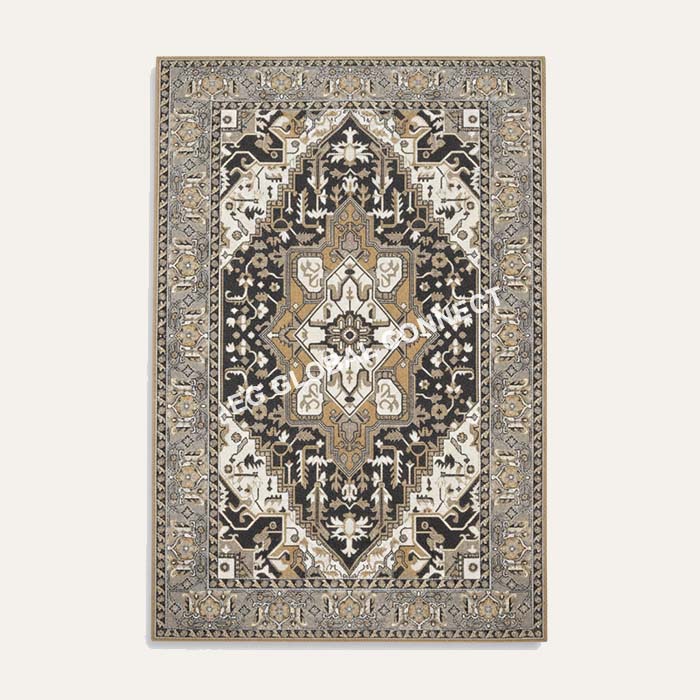 Handmade wool oriental medallion area rug